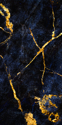 Rolgordijn voor het raam Marineblauw marmer