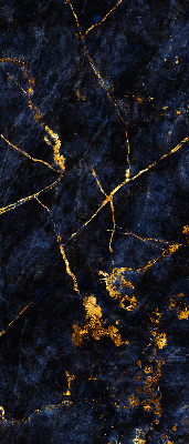 Rolgordijn voor het raam Marineblauw marmer