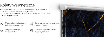 Rolgordijn voor het raam Marineblauw marmer