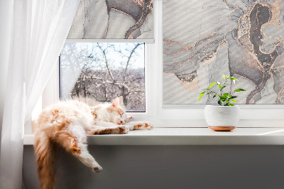 Rolgordijn verduisterend Grijs marmer