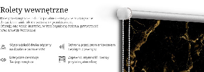 Rolgordijn voor het raam Zwart marmer