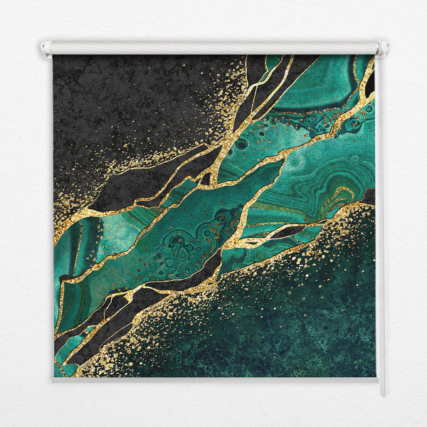 Rolgordijn verduisterend Groen marmer