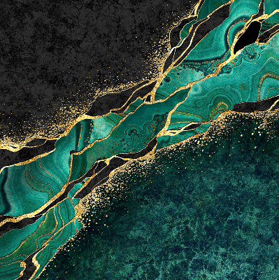 Rolgordijn verduisterend Groen marmer