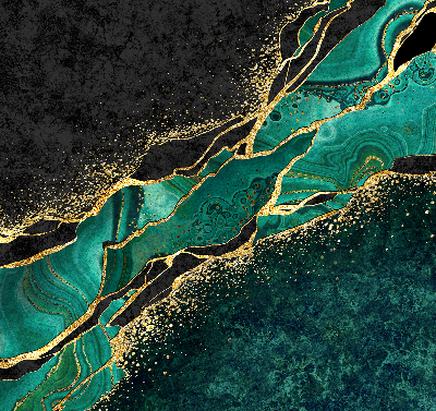 Rolgordijn verduisterend Groen marmer