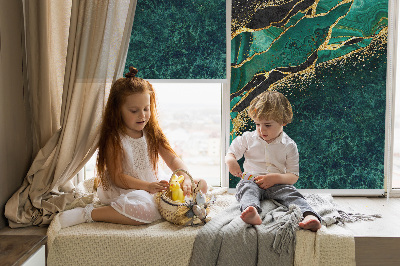 Rolgordijn verduisterend Groen marmer