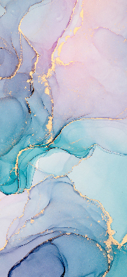 Rolgordijn voor het raam Blauwe marmer