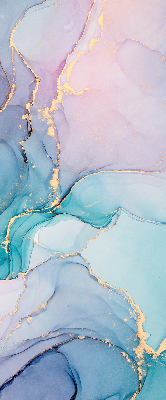 Rolgordijn voor het raam Blauwe marmer