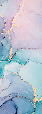 Rolgordijn voor het raam Blauwe marmer