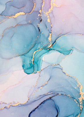 Rolgordijn voor het raam Blauwe marmer