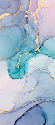 Rolgordijn voor het raam Blauwe marmer