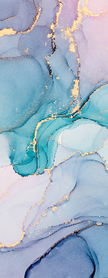 Rolgordijn voor het raam Blauwe marmer