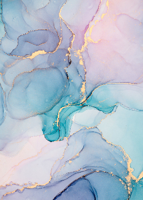 Rolgordijn voor het raam Blauwe marmer