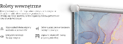 Rolgordijn voor het raam Blauwe marmer