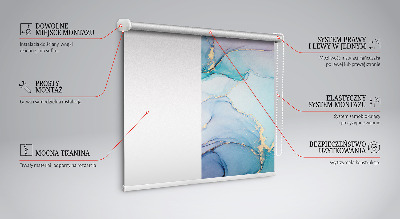 Rolgordijn voor het raam Blauwe marmer