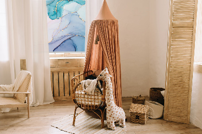 Rolgordijn voor het raam Blauwe marmer