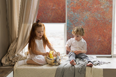 Rolgordijn voor het raam Oranje plaatwerk