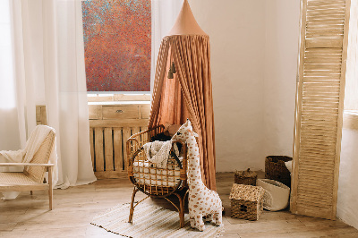 Rolgordijn voor het raam Oranje plaatwerk