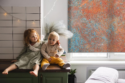 Rolgordijn voor het raam Oranje plaatwerk