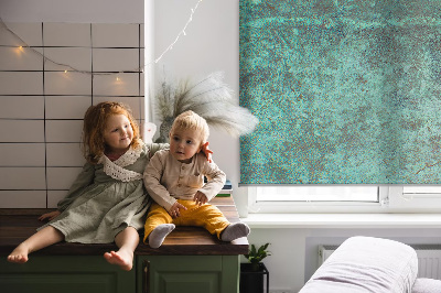 Rolgordijn voor het raam Groen plaatwerk