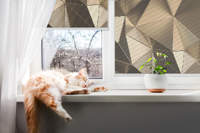 Rolgordijn verduisterend Gouden driehoeken