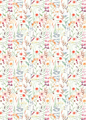 Rolgordijn voor het raam Kleurrijke bloemen