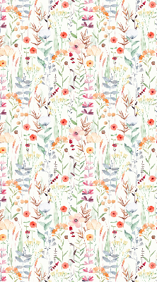 Rolgordijn voor het raam Kleurrijke bloemen