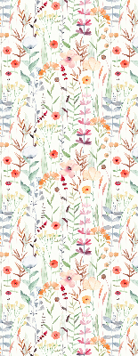 Rolgordijn voor het raam Kleurrijke bloemen