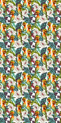 Rolgordijn verduisterend Vogels en bloemen