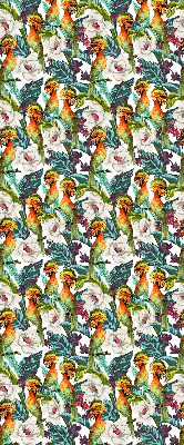 Rolgordijn verduisterend Vogels en bloemen