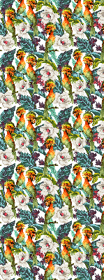 Rolgordijn verduisterend Vogels en bloemen