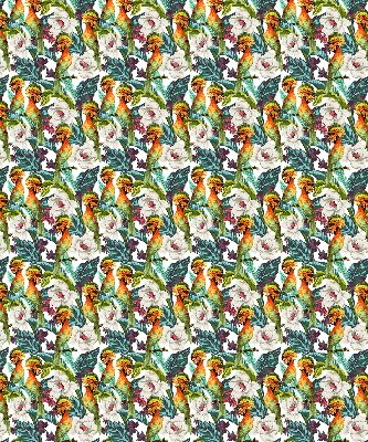 Rolgordijn verduisterend Vogels en bloemen