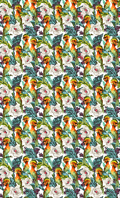 Rolgordijn verduisterend Vogels en bloemen