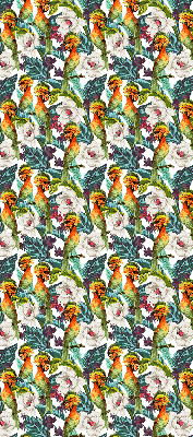 Rolgordijn verduisterend Vogels en bloemen