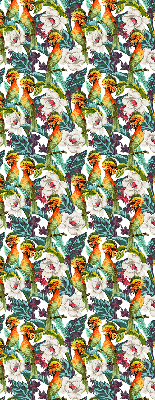 Rolgordijn verduisterend Vogels en bloemen