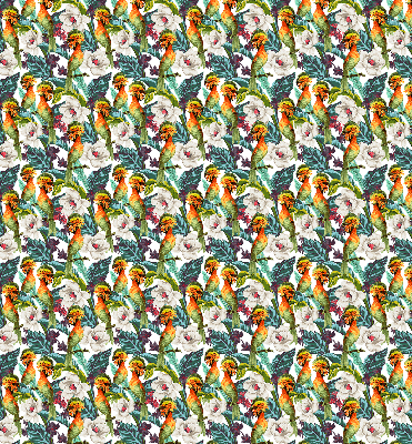 Rolgordijn verduisterend Vogels en bloemen