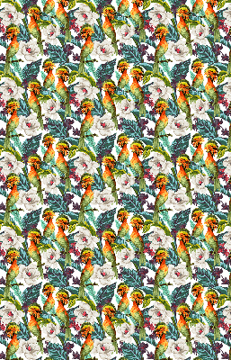 Rolgordijn verduisterend Vogels en bloemen