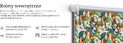 Rolgordijn verduisterend Vogels en bloemen