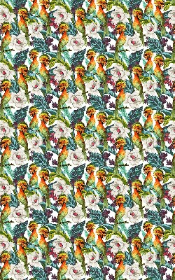 Rolgordijn verduisterend Vogels en bloemen