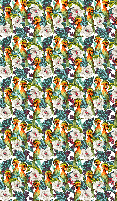 Rolgordijn verduisterend Vogels en bloemen