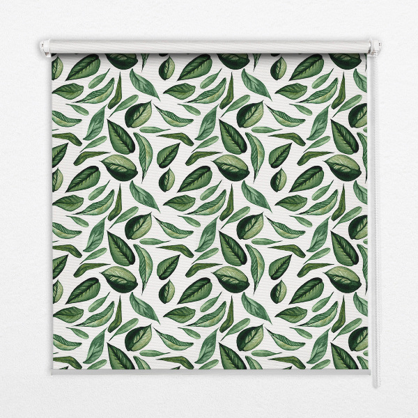 Rolgordijn voor het raam Bladeren vallen van bomen