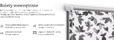 Rolgordijn verduisterend Donkerroze bladeren