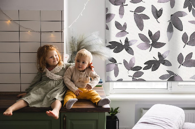 Rolgordijn verduisterend Donkerroze bladeren