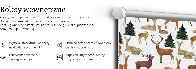 Rolgordijn voor het raam Herten en reeën