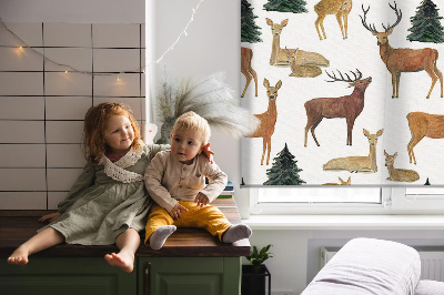 Rolgordijn voor het raam Herten en reeën