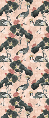 Rolgordijn verduisterend Reiger op een roze achtergrond