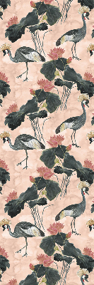 Rolgordijn verduisterend Reiger op een roze achtergrond