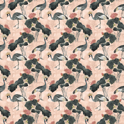 Rolgordijn verduisterend Reiger op een roze achtergrond