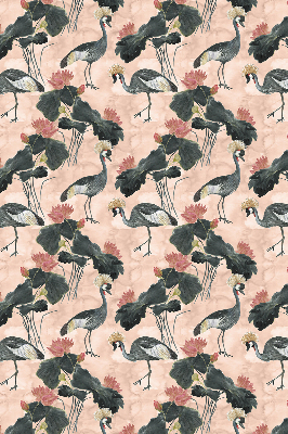 Rolgordijn verduisterend Reiger op een roze achtergrond