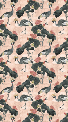 Rolgordijn verduisterend Reiger op een roze achtergrond