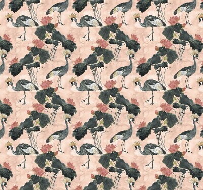 Rolgordijn verduisterend Reiger op een roze achtergrond